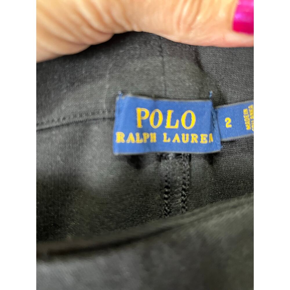 POLO Ralph Lauren Black Moto Riding Pants Women's Size 2 Skinny Stretch Zip - Picture 6 of 9